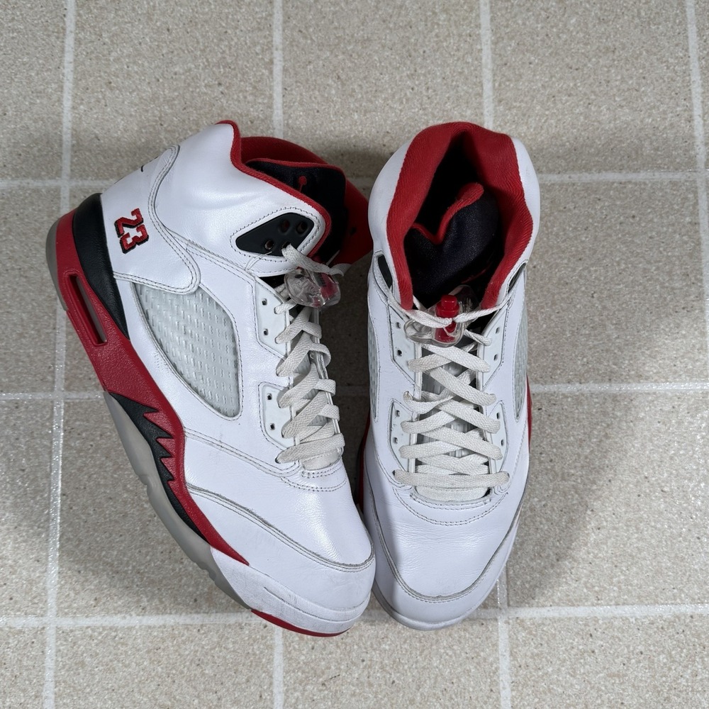 Size 12 - Nike Air Jordan 5 Retro Fire Red Black Tongue (2025) Men's HQ7978-101